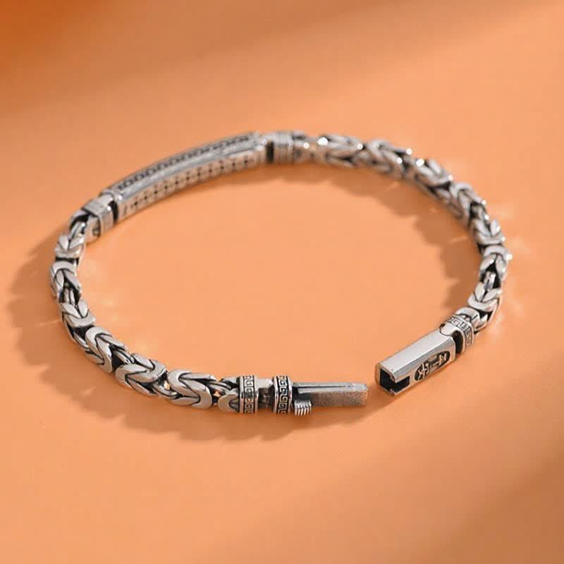 Buddha Stones Copper Dragon Bone Peace Pattern Chain Protection Bracelet - image 3