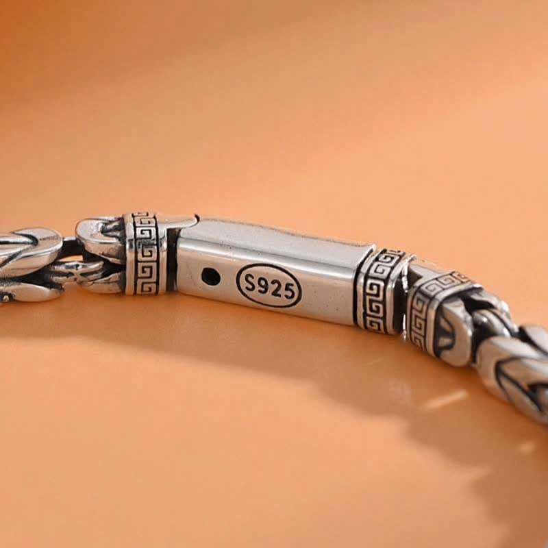Buddha Stones Copper Dragon Bone Peace Pattern Chain Protection Bracelet - image 9