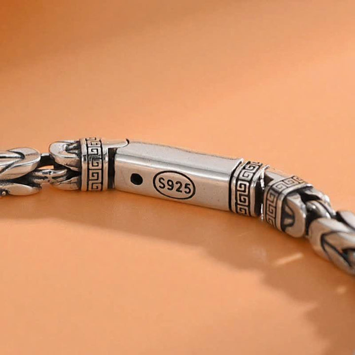 Buddha Stones Copper Dragon Bone Peace Pattern Chain Protection Bracelet - image 9