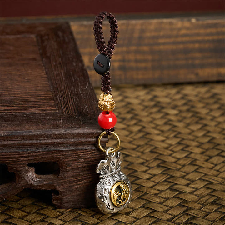 Buddha Stones Braided Chinese Zodiac Fu Character Fortune Keychains - image 14