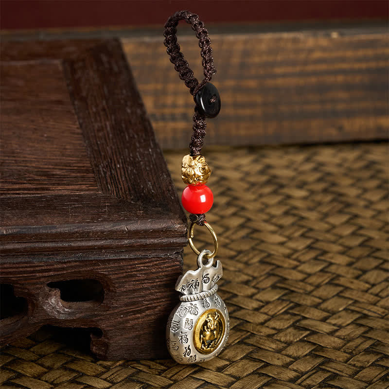 Buddha Stones Braided Chinese Zodiac Fu Character Fortune Keychains - image 22
