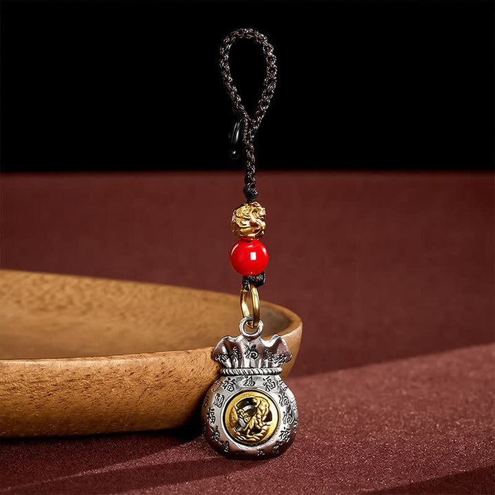 Buddha Stones Braided Chinese Zodiac Fu Character Fortune Keychains - Tiger - image 13