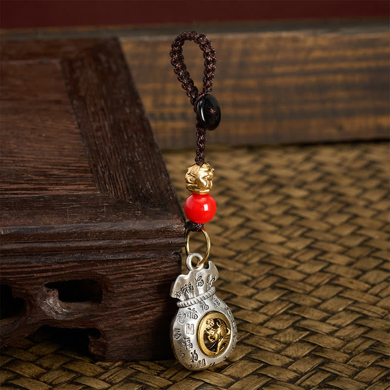 Buddha Stones Braided Chinese Zodiac Fu Character Fortune Keychains - image 10