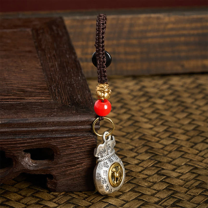Buddha Stones Braided Chinese Zodiac Fu Character Fortune Keychains - image 28