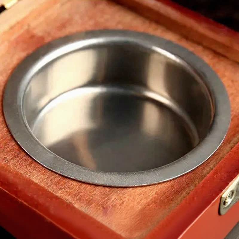 Buddha Stones Natural Wood Square Ritual Box Purification Incense Burner - image 5