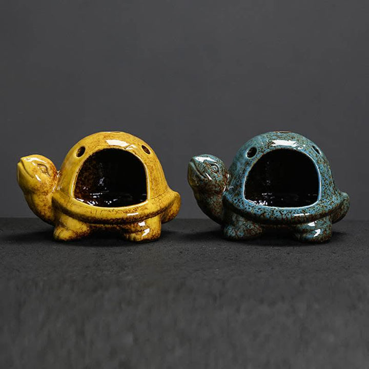 Buddha Stones Ceramic Turtle Endurance Incense Burner - image 16