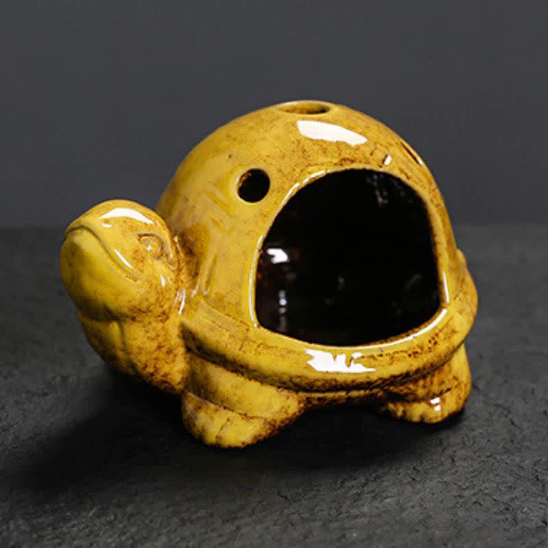 Buddha Stones Ceramic Turtle Endurance Incense Burner - image 12