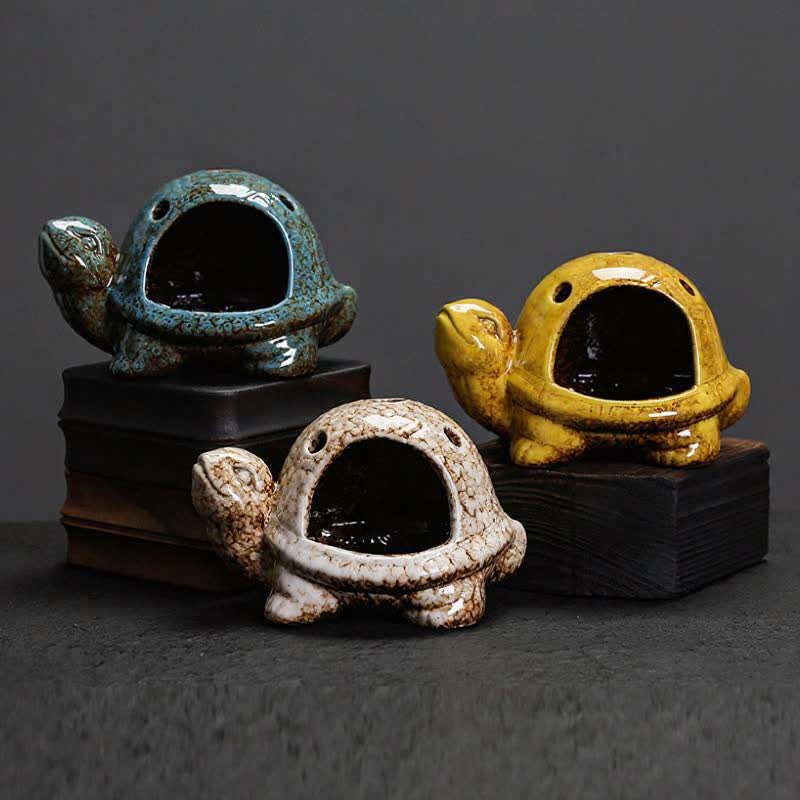 Buddha Stones Ceramic Turtle Endurance Incense Burner - image 19