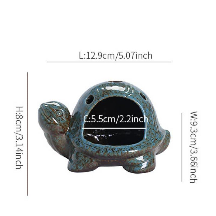 Buddha Stones Ceramic Turtle Endurance Incense Burner - image 3