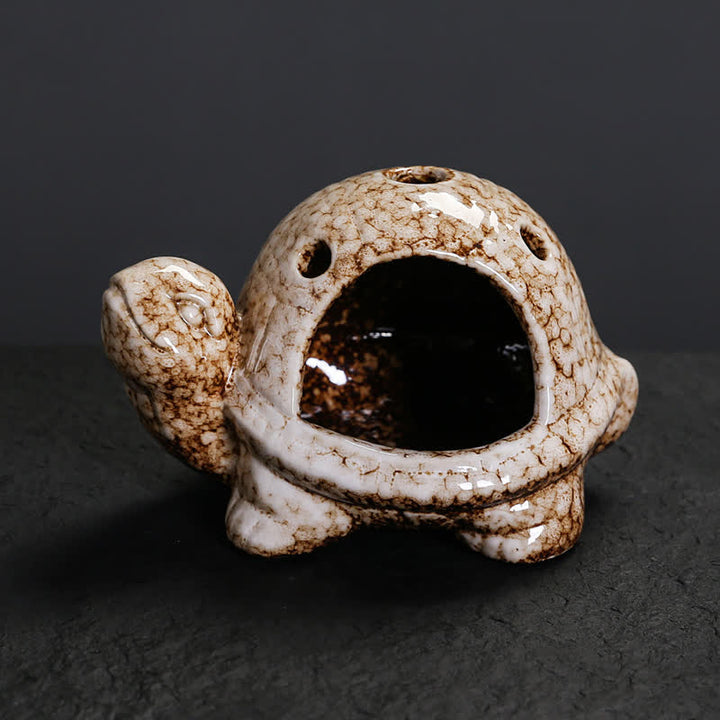 Buddha Stones Ceramic Turtle Endurance Incense Burner - image 8