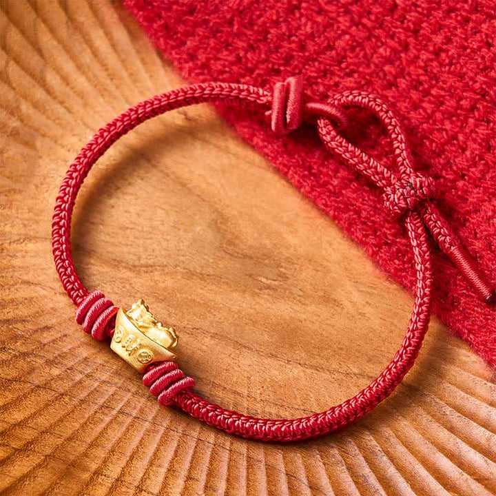 Buddha Stones Alloy Pi Xiu Red String Wealth Bracelet - image 10