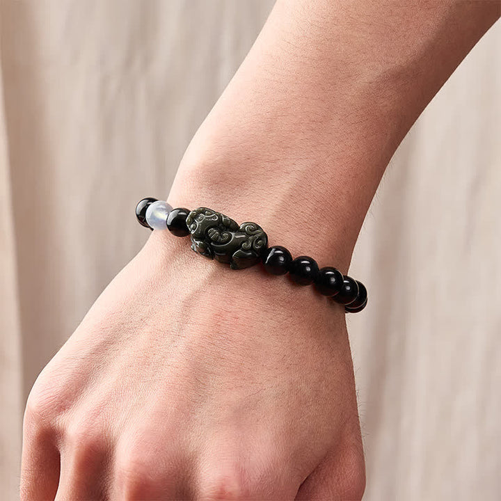 Buddha Stones Rainbow Obsidian Pi Xiu Bracelet for Wealth and Positive Transformation - image 14