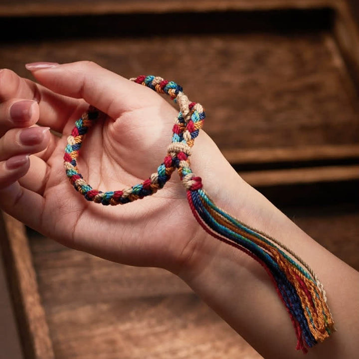 Buddha Stones Hand-Woven Multicolor Tibetan Luck Rope Bracelet - image 7