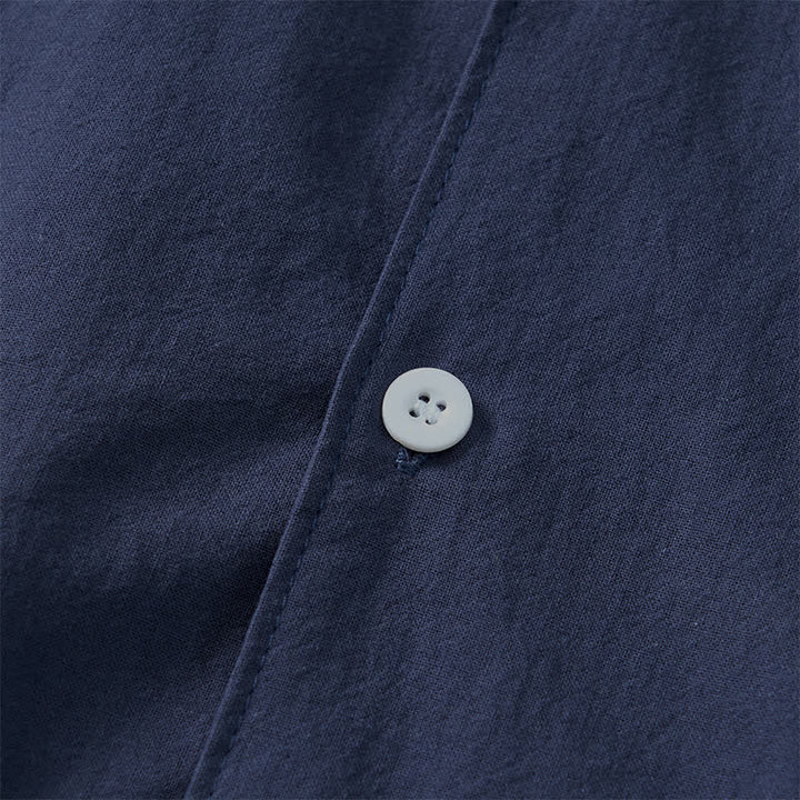Buddha Stones Spring Fall Minimalist Classic Button-Up Solid Men's Long Sleeve Shirts - image 15