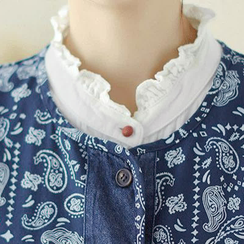Buddha Stones Spring Fall Vintage Boho Button-Up Floral Tank Top Women's Vest With Pocket - image 6