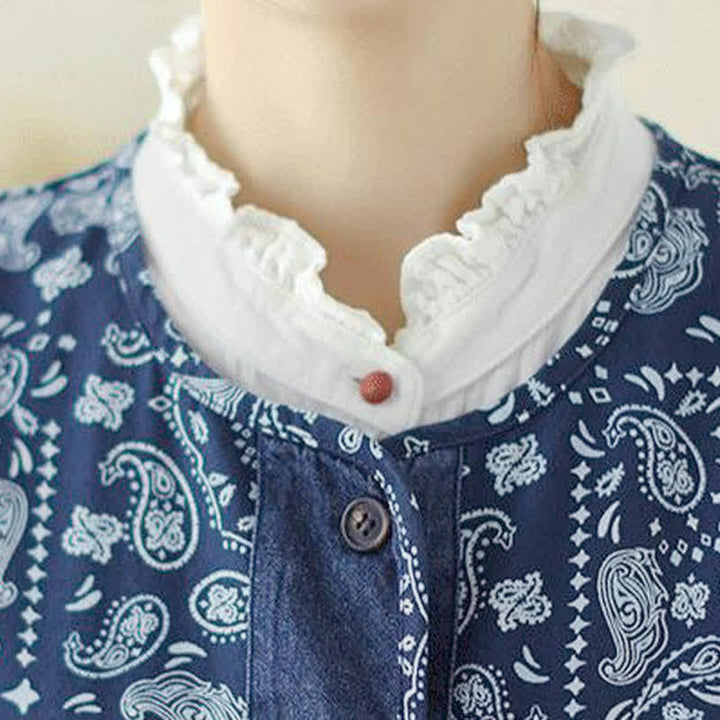 Buddha Stones Spring Fall Vintage Boho Button-Up Floral Tank Top Women's Vest With Pocket - image 6