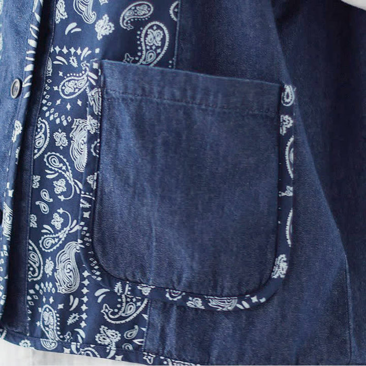 Buddha Stones Spring Fall Vintage Boho Button-Up Floral Tank Top Women's Vest With Pocket - image 8