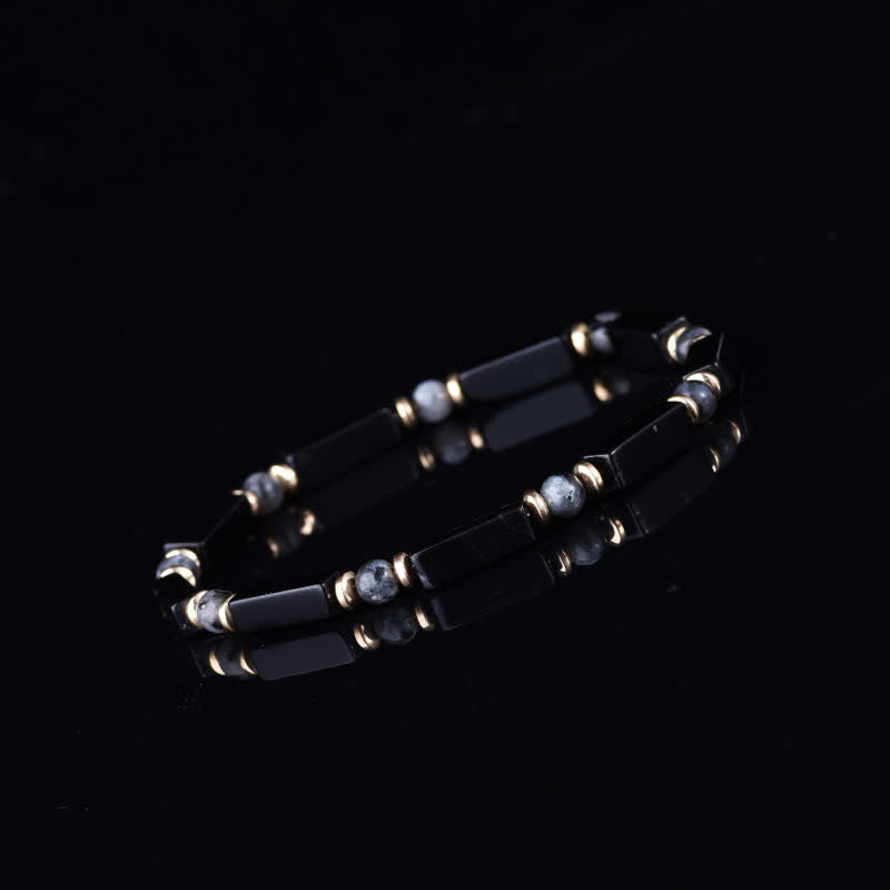 Buddha Stones Black Onyx Protection Copper Accent Bead Bracelet - image 3