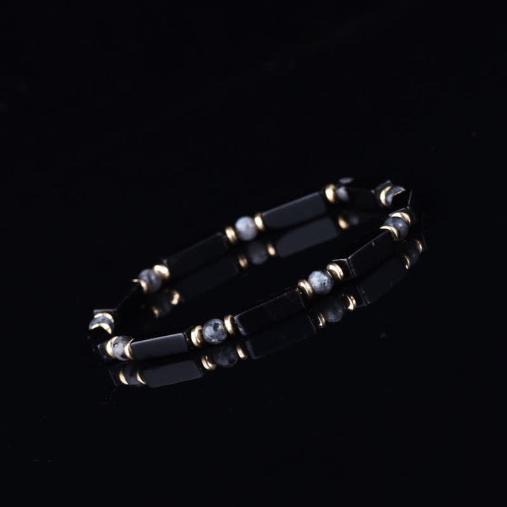 Buddha Stones Black Onyx Protection Copper Accent Bead Bracelet - image 3