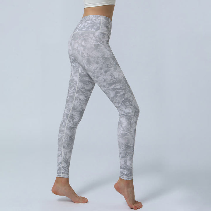 Buddha Stones Flowers Leaves Print Sports Fitness Yoga High Waist Leggings Women's Yoga Pants - image 16