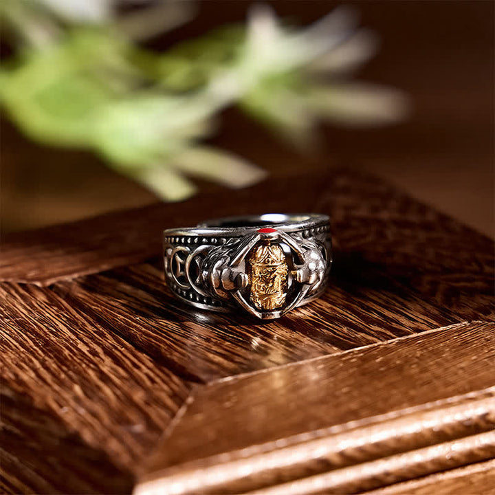 Buddha Stones Copper Pi Xiu Chinese Coin Wealth Spinner Adjustable Ring - image 9