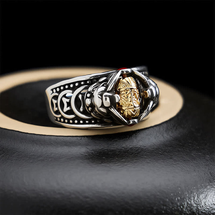 Buddha Stones Copper Pi Xiu Chinese Coin Wealth Spinner Adjustable Ring - image 2