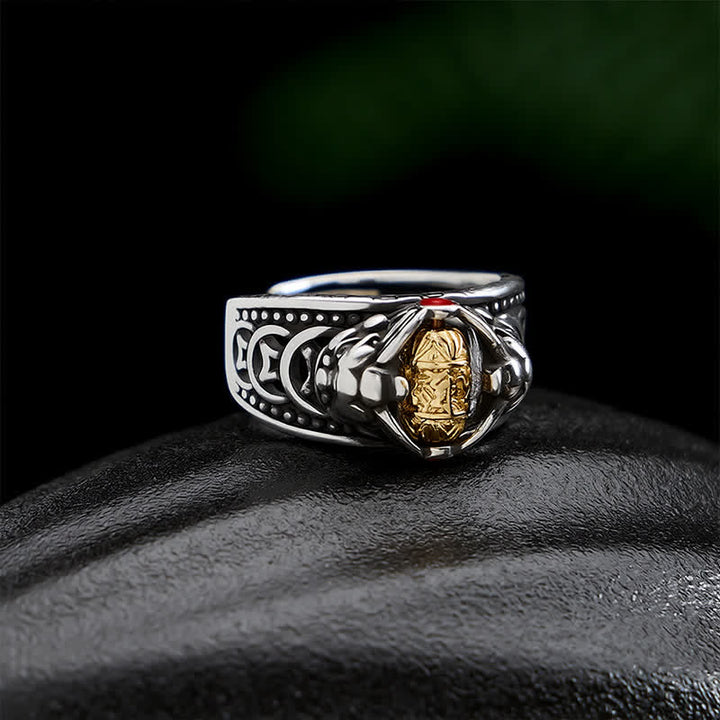 Buddha Stones Copper Pi Xiu Chinese Coin Wealth Spinner Adjustable Ring - image 10