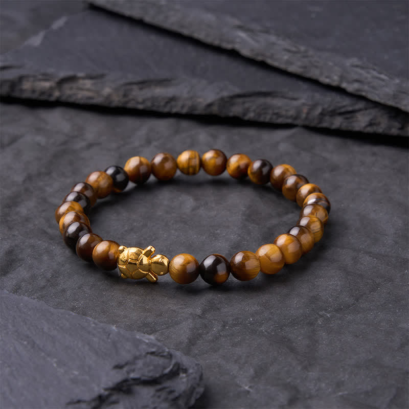 Buddha Stones Natural Tiger Eye Turtle Accessories Courage Beads Bracelet - image 2