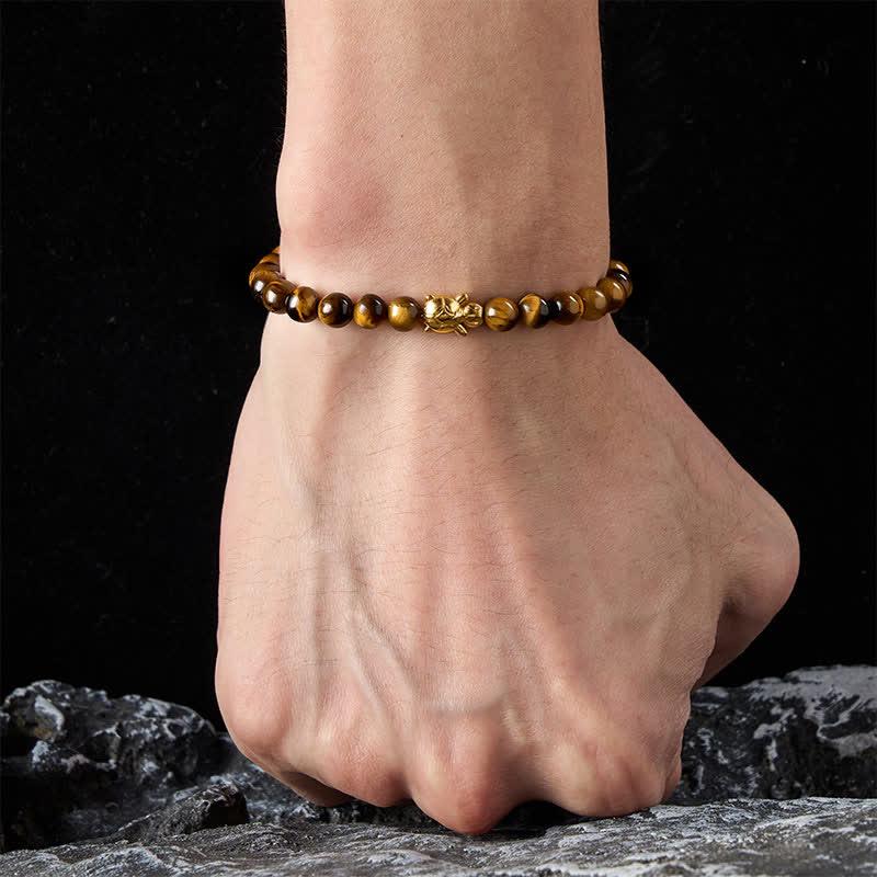 Buddha Stones Natural Tiger Eye Turtle Accessories Courage Beads Bracelet - image 4