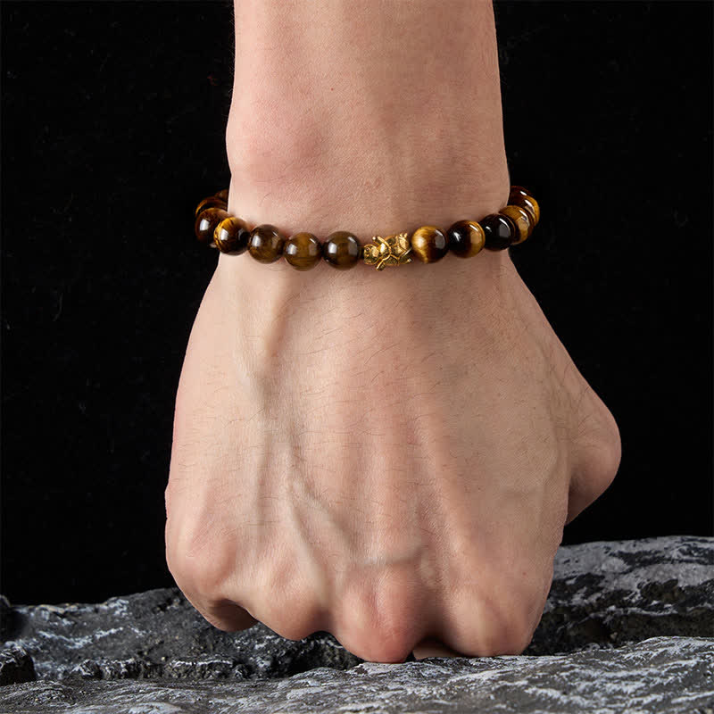 Buddha Stones Natural Tiger Eye Turtle Accessories Courage Beads Bracelet - image 13