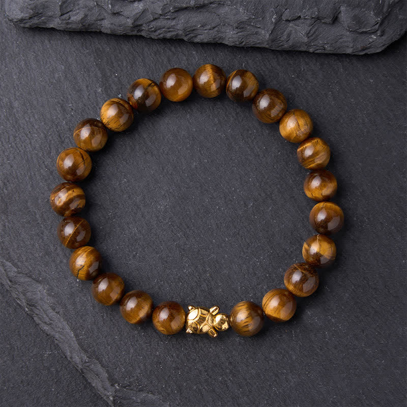 Buddha Stones Natural Tiger Eye Turtle Accessories Courage Beads Bracelet - image 10