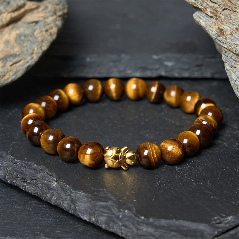 Buddha Stones Natural Tiger Eye Turtle Accessories Courage Beads Bracelet - 8mm Tiger Eye(Wrist Circumference: 5.9–6.3 in/15–16 cm) - image 9