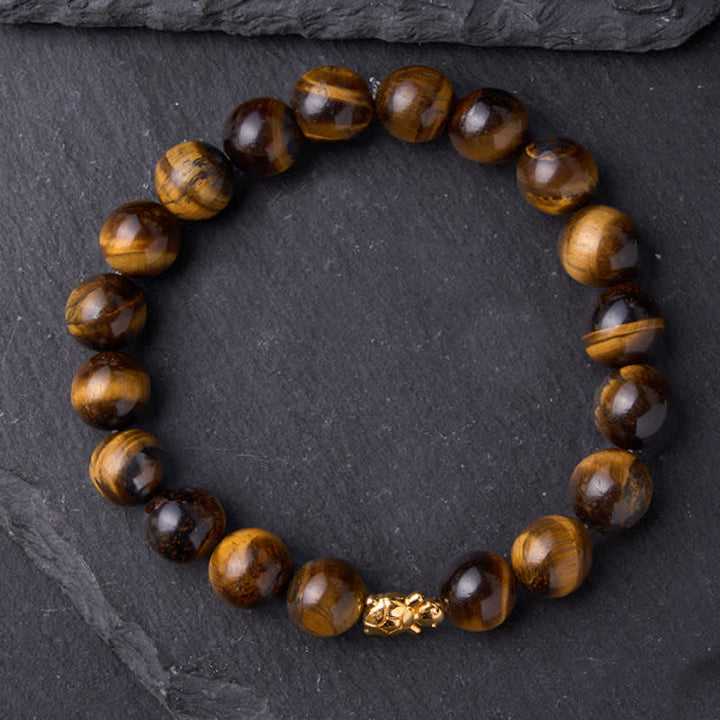 Buddha Stones Natural Tiger Eye Turtle Accessories Courage Beads Bracelet - image 16