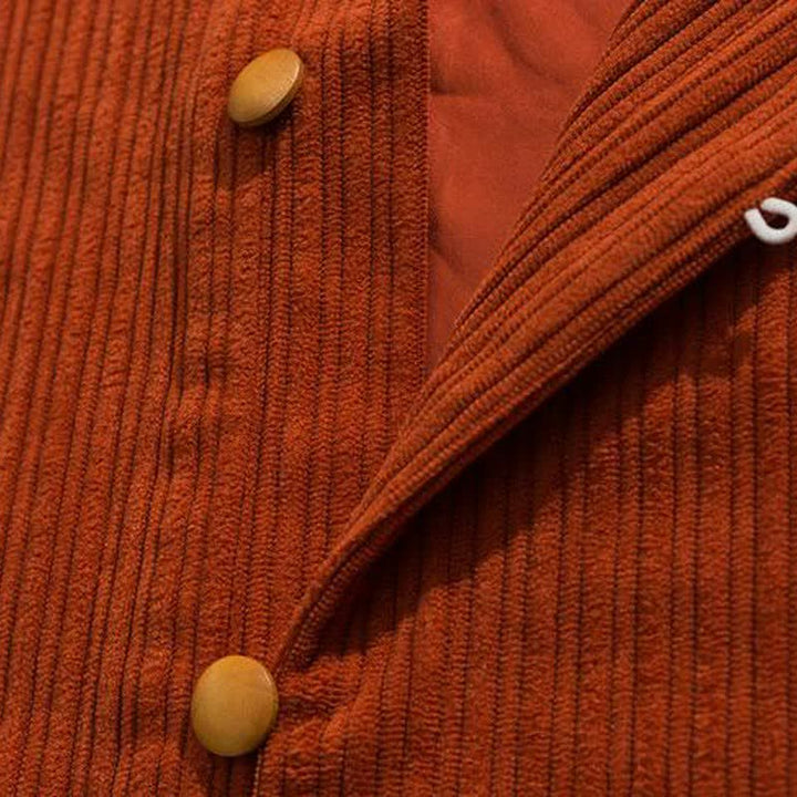 Buddha Stones Fall Winter Casual Tang Style Mandarin Collar Button-Up Solid Men's Jackets - image 7