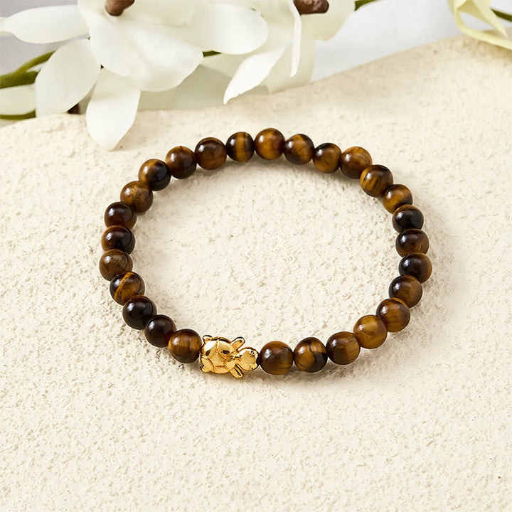 Buddha Stones Natural Tiger Eye Turtle Accessories Courage Beads Bracelet - image 12