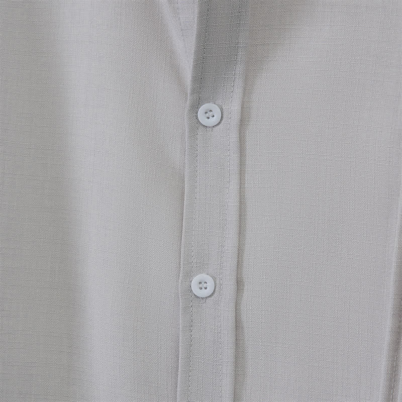 Buddha Stones Fall Tang Style Casual Mandarin Collar Button-Up Solid Men's Long Sleeve Shirts - image 14