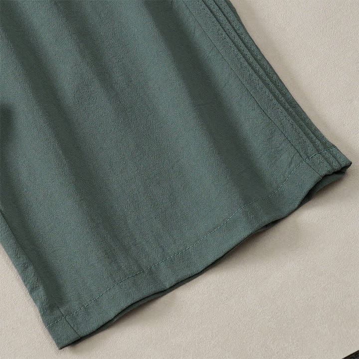 Buddha Stones Spring Summer Fall Casual Minimalist Solid Cropped Pants Women's Straight Leg Pants With Pocket - image 15