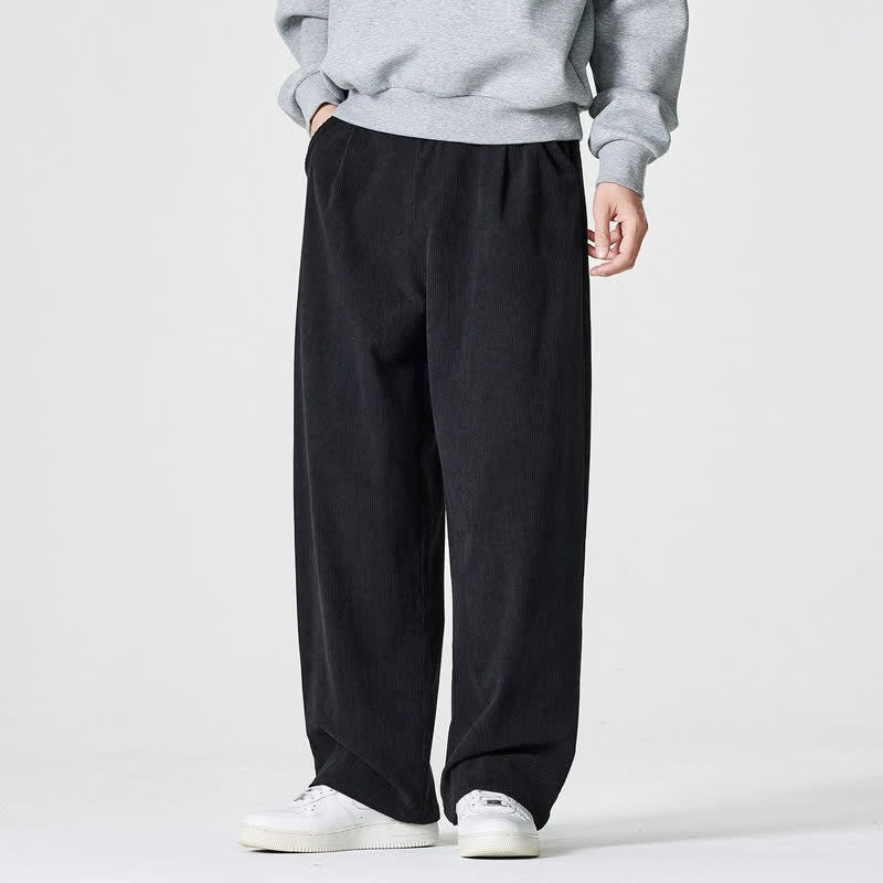 Buddha Stones Fall Winter Casual Solid Zipper Design Ankle Pants Men's Straight Leg Pants With Pocket - image 10