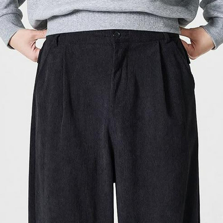 Buddha Stones Fall Winter Casual Solid Zipper Design Ankle Pants Men's Straight Leg Pants With Pocket - image 14