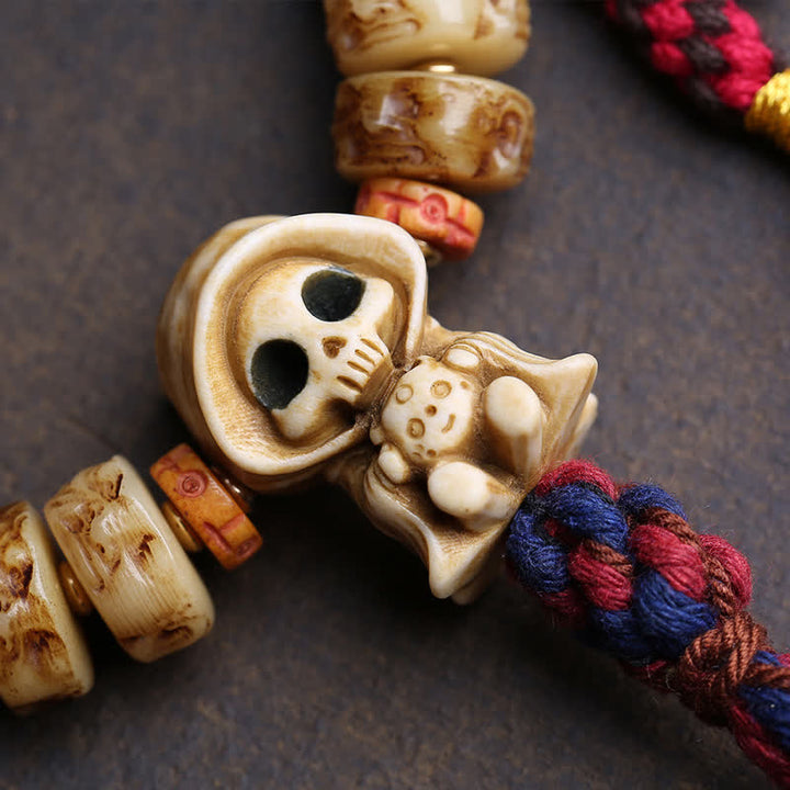 Buddha Stones Tibetan Bone Beads Lord of the Corpse Forest Protection Bracelet - image 1