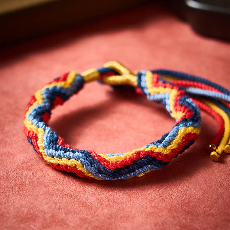 Buddha Stones Hand-Woven Tibetan Multicolor Rope Healing Bracelet - image 2
