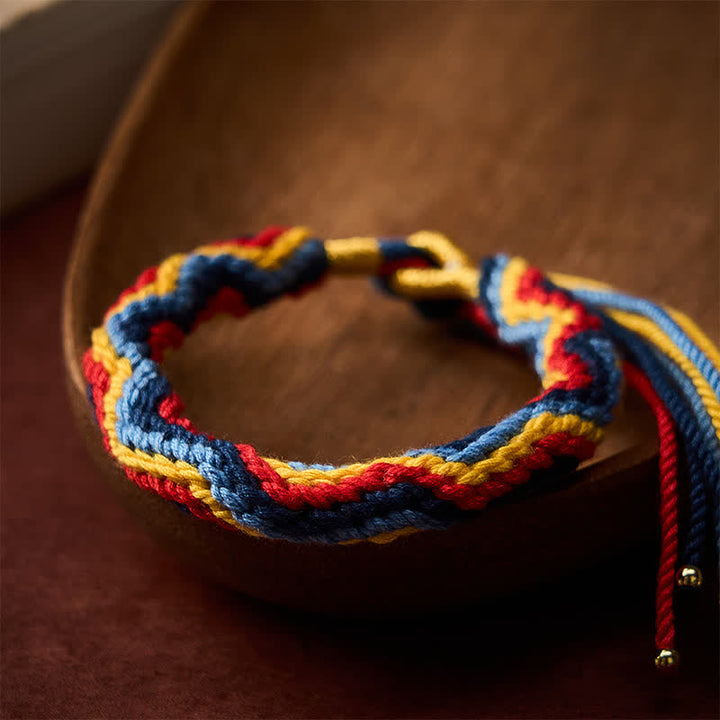 Buddha Stones Hand-Woven Tibetan Multicolor Rope Healing Bracelet - image 4