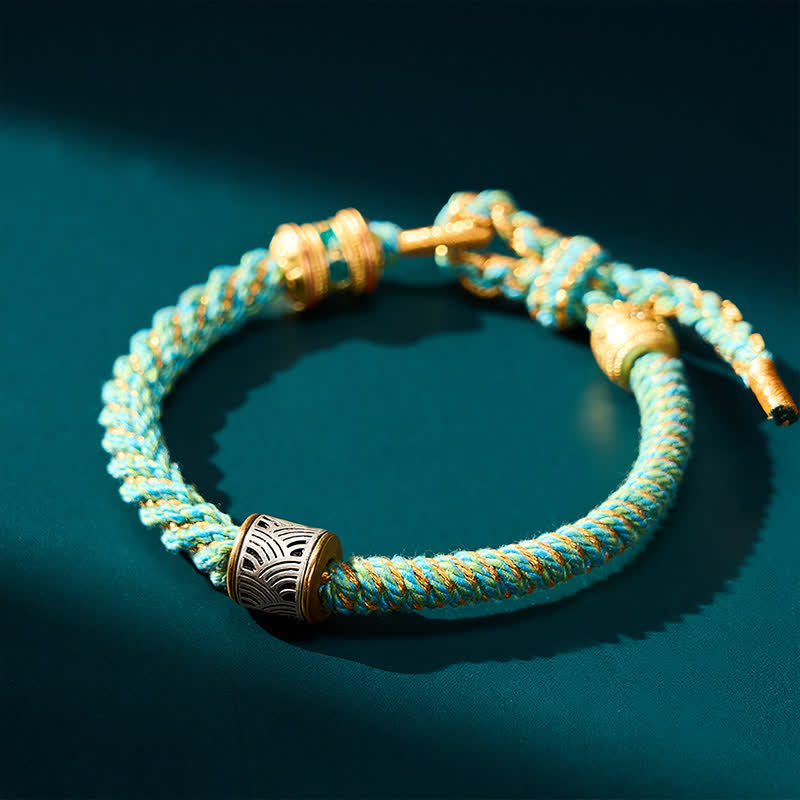 Buddha Stones Hand-Woven Om Mani Padme Hum Five Elements Wuxing Wisdom Tibetan Braided Bracelet - image 29