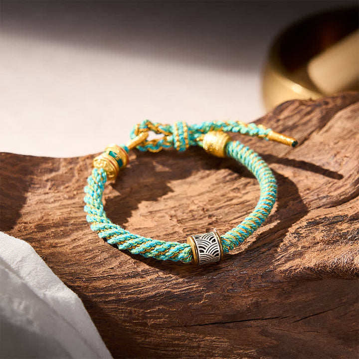 Buddha Stones Hand-Woven Om Mani Padme Hum Five Elements Wuxing Wisdom Tibetan Braided Bracelet - image 28