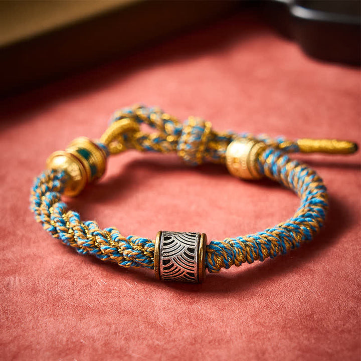 Buddha Stones Hand-Woven Om Mani Padme Hum Five Elements Wuxing Wisdom Tibetan Braided Bracelet - image 24