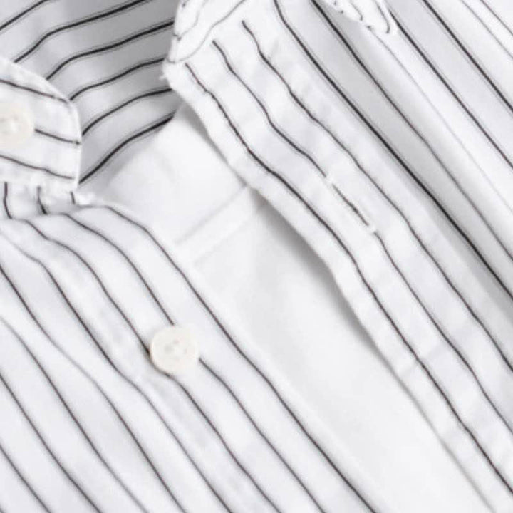 Buddha Stones Spring Fall Casual Button-Up Striped Cotton Men's Long Sleeve Shirts With Pocket - image 9