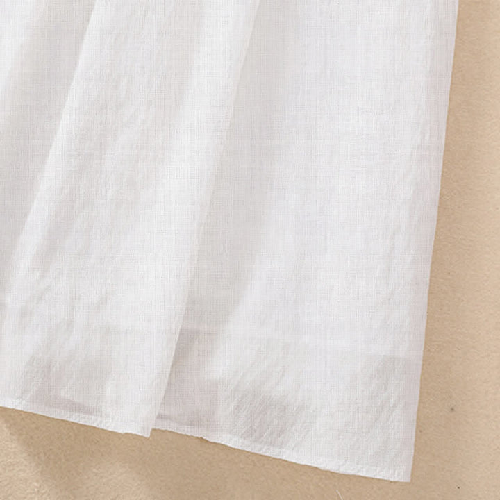 Buddha Stones Casual Contrasting Color Pleated Lace-Up Design Women's 7-8 Length Skirt - image 15