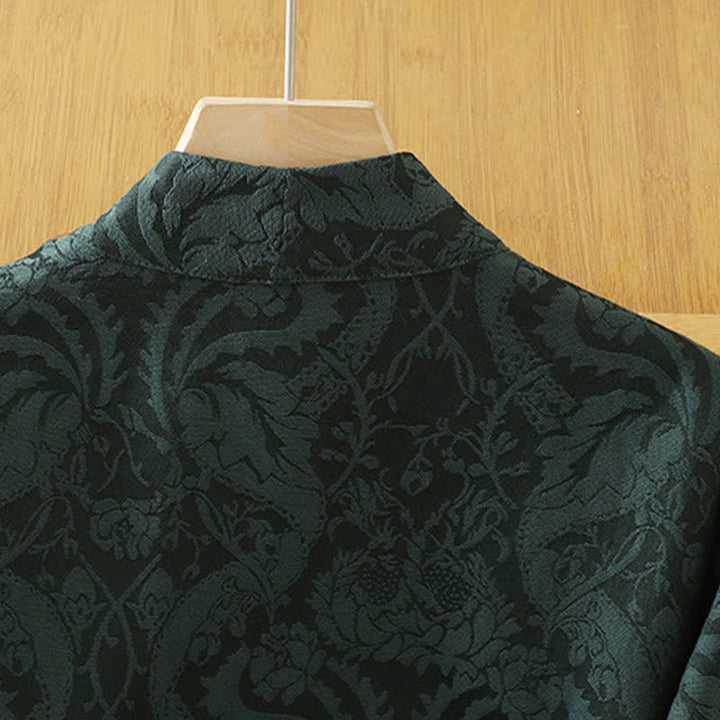 Buddha Stones Fall Tang Style Vintage Drawstring Floral Women's Kimono - image 3