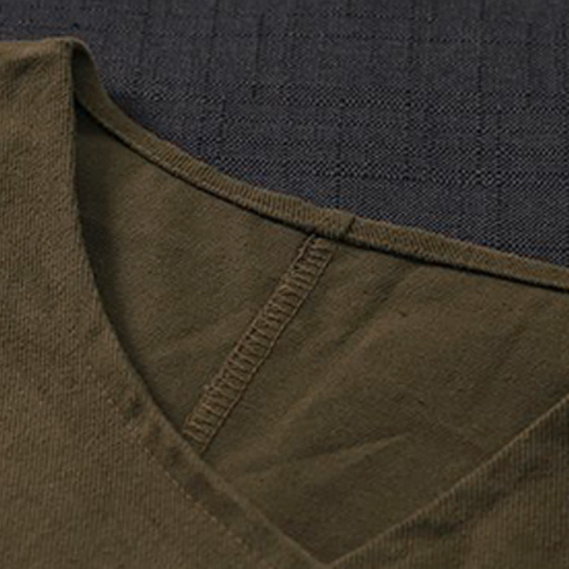 Buddha Stones Summer Tang Style Minimalist Button-Up Solid Tank Top Women's Sleeveless Shirts With Pocket - image 5