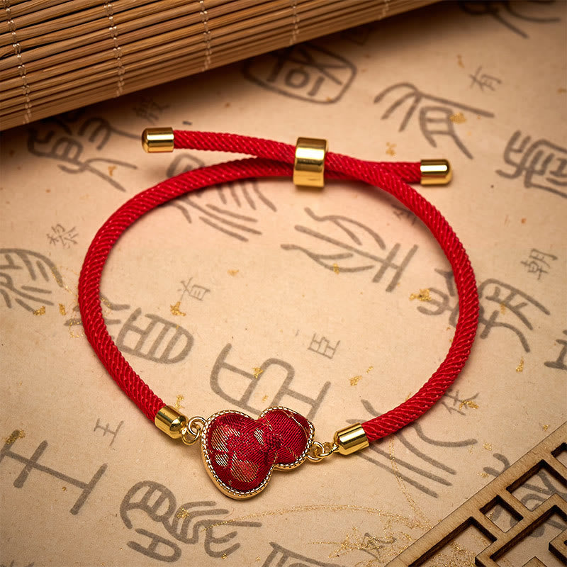 Buddha Stones Red String Song Brocade Gourd Protection Bracelet - image 4